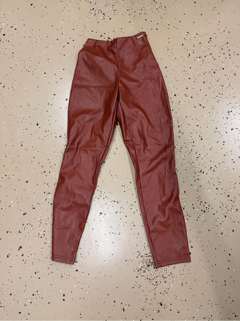 Fabletics Faux Leather Jacket in Terra Cotta